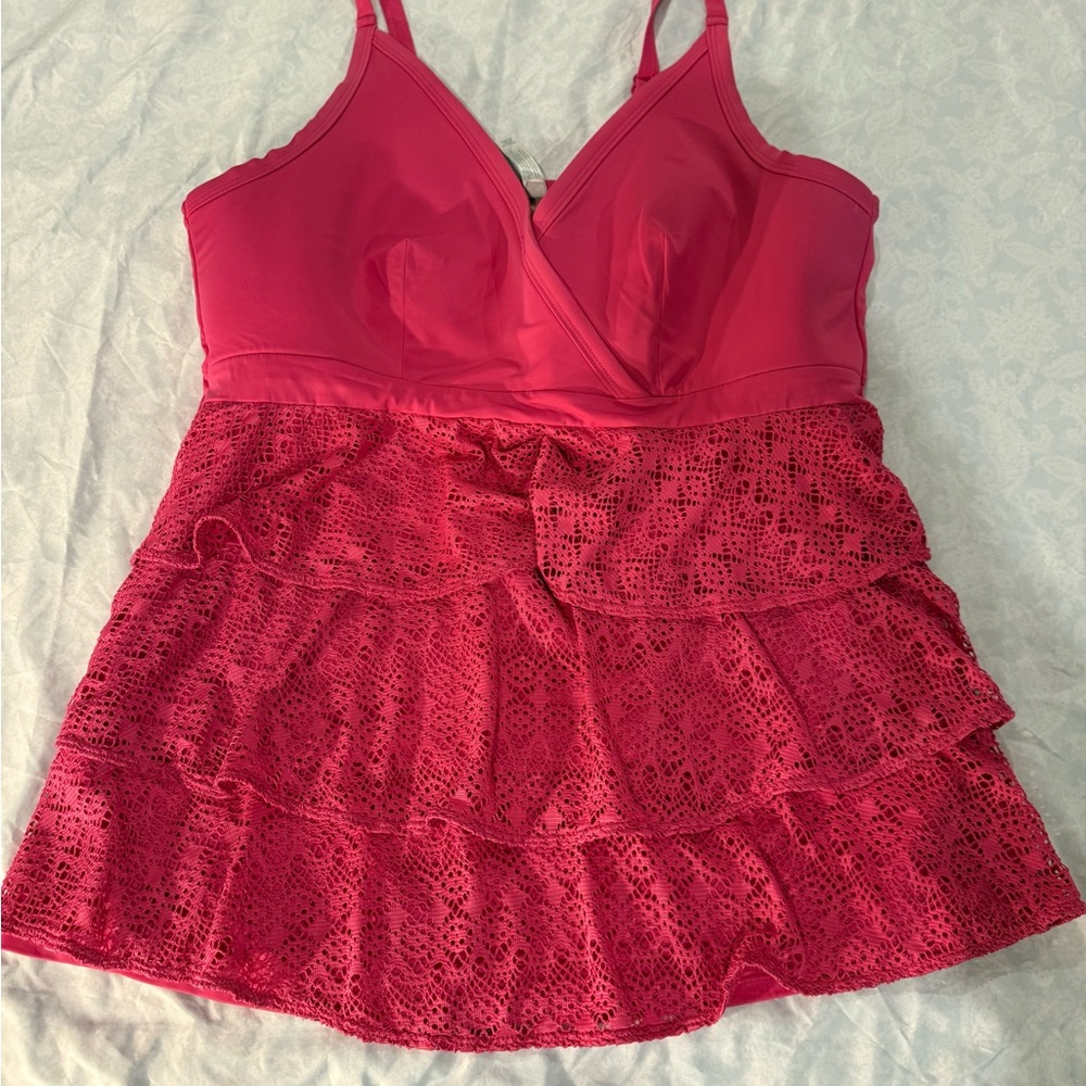 Vibrant Pink Layered Dress